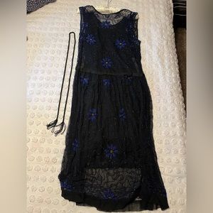 Vintage Black Beaded Dress